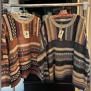 (SET OF 2) Easel sweaters